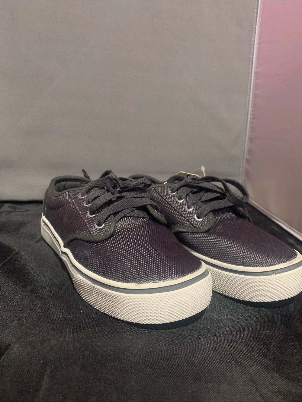 Faded Glory Dark Grey Kids' Low-Top Sneakers